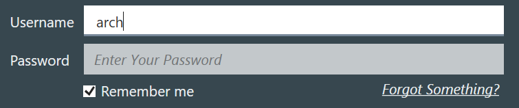 3. Login Credentials