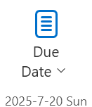 3. Due Date