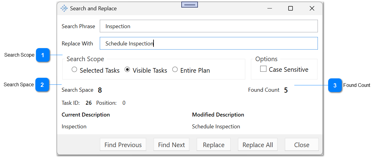 4.1.5. Search and Replace