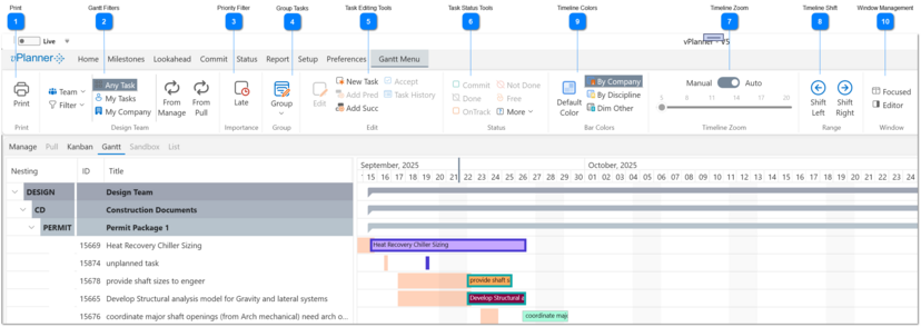 4.6. The Gantt View
