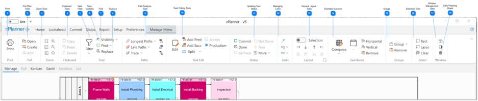 4.1. The Manage View