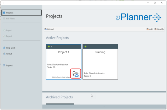 3.1. The Projects Page